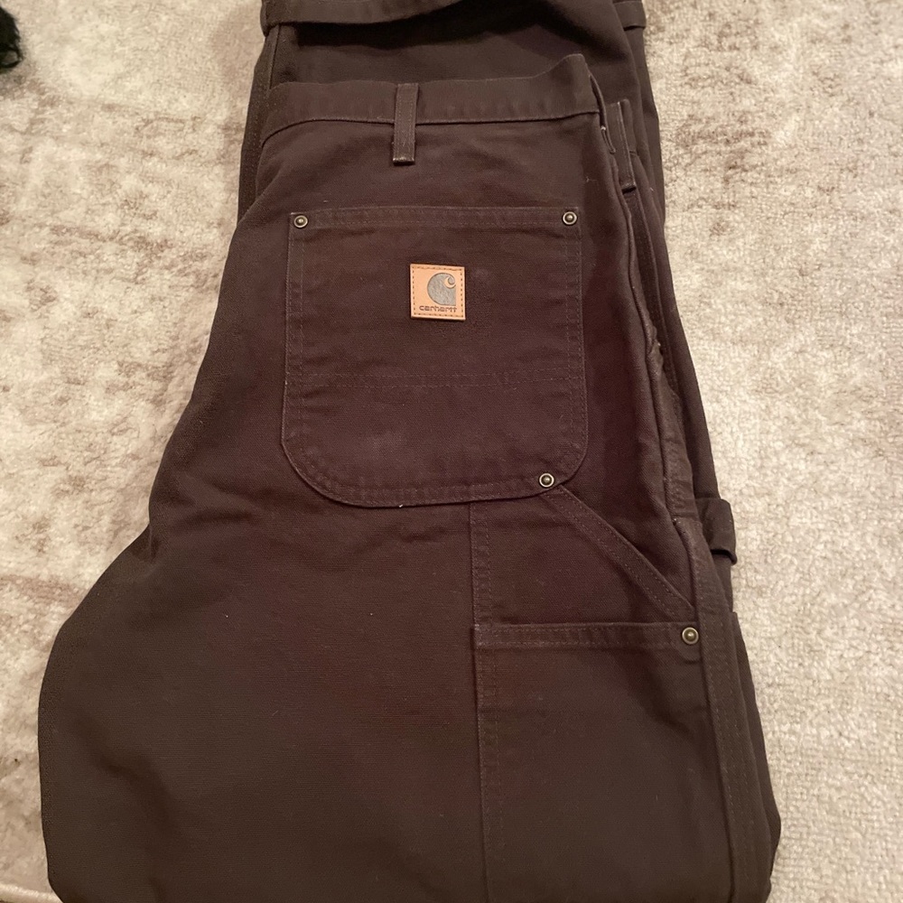 Carhartt brown 36 by 32 work pant still stiff